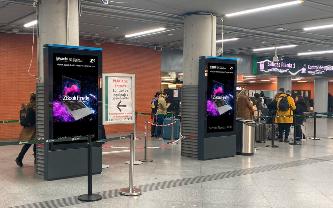 Inforein y HP en la estación de Atocha de Madrid