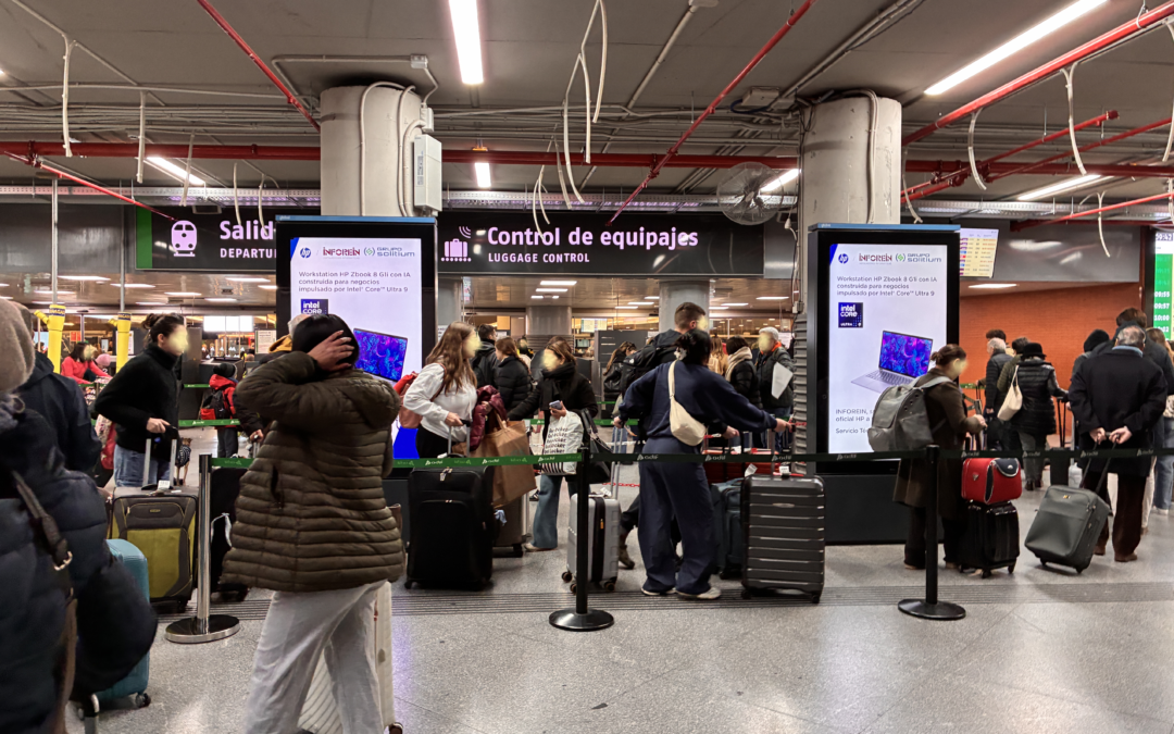 Inforein y HP en la estación de AVE Atocha de Madrid