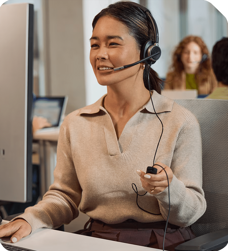 Mujer con auriculares
